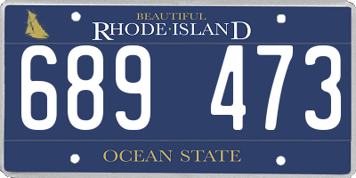 RI license plate 689473