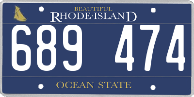 RI license plate 689474