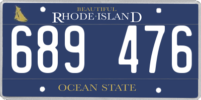 RI license plate 689476