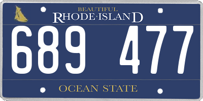 RI license plate 689477