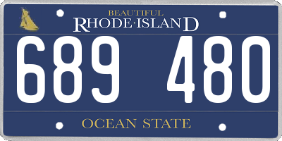 RI license plate 689480