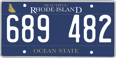 RI license plate 689482
