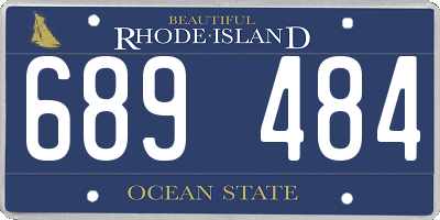 RI license plate 689484