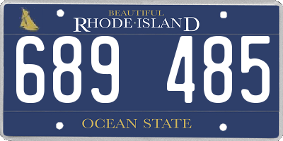 RI license plate 689485