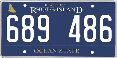 RI license plate 689486