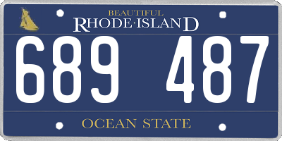 RI license plate 689487