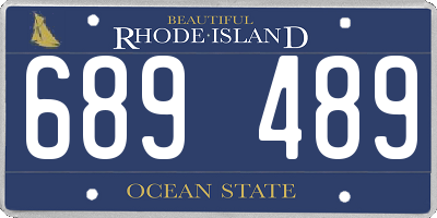 RI license plate 689489