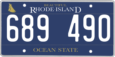 RI license plate 689490
