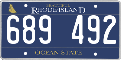 RI license plate 689492