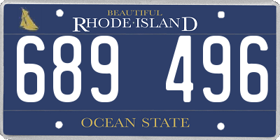 RI license plate 689496