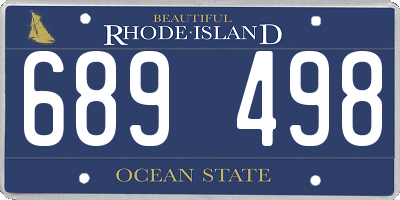 RI license plate 689498