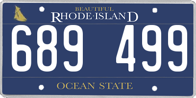 RI license plate 689499