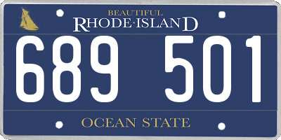 RI license plate 689501