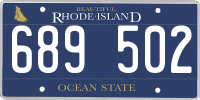 RI license plate 689502
