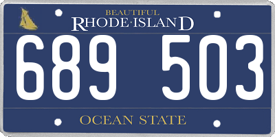 RI license plate 689503