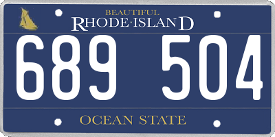RI license plate 689504