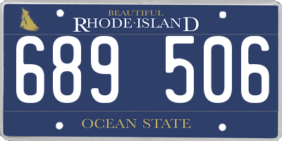 RI license plate 689506