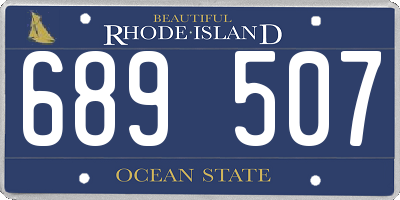 RI license plate 689507
