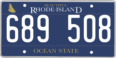 RI license plate 689508