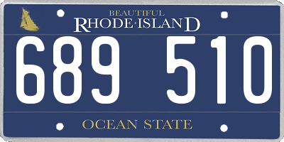 RI license plate 689510