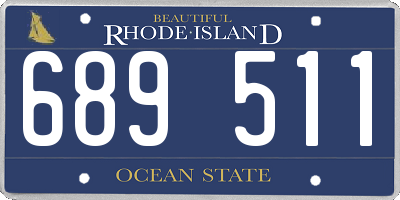 RI license plate 689511