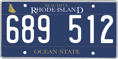 RI license plate 689512