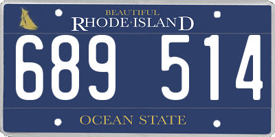 RI license plate 689514