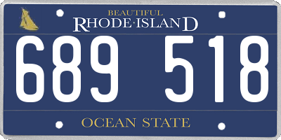 RI license plate 689518