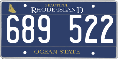 RI license plate 689522