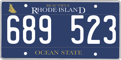 RI license plate 689523