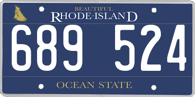 RI license plate 689524