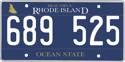 RI license plate 689525