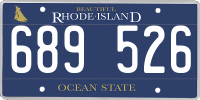 RI license plate 689526