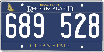 RI license plate 689528