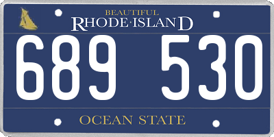 RI license plate 689530
