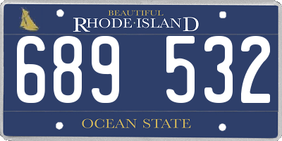 RI license plate 689532