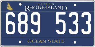 RI license plate 689533