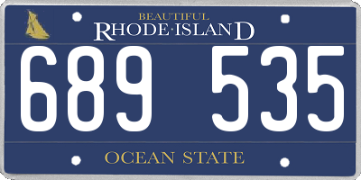 RI license plate 689535