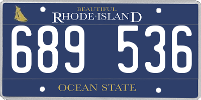 RI license plate 689536