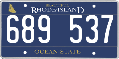 RI license plate 689537