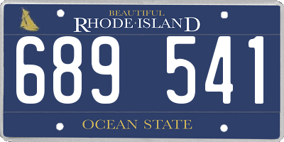 RI license plate 689541