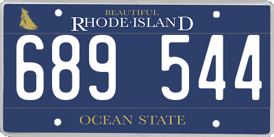 RI license plate 689544