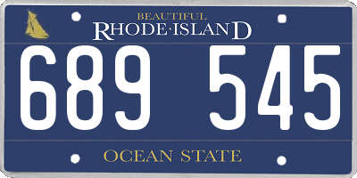 RI license plate 689545