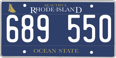 RI license plate 689550