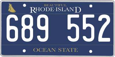 RI license plate 689552