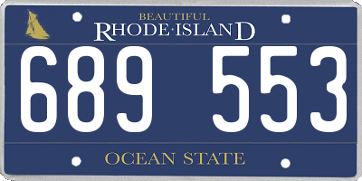 RI license plate 689553