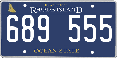 RI license plate 689555