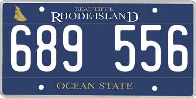 RI license plate 689556