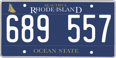 RI license plate 689557