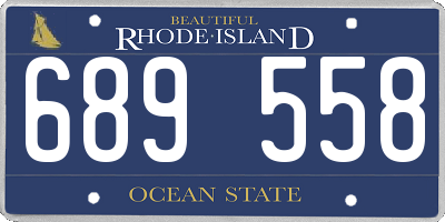 RI license plate 689558